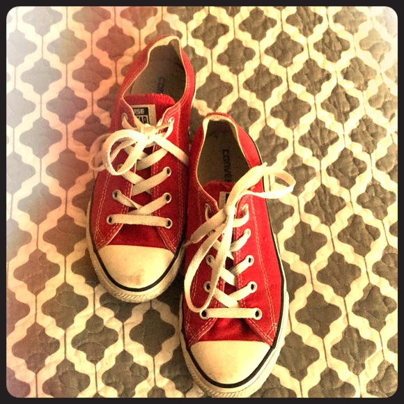 Converse Shoes - Red low top sneakers